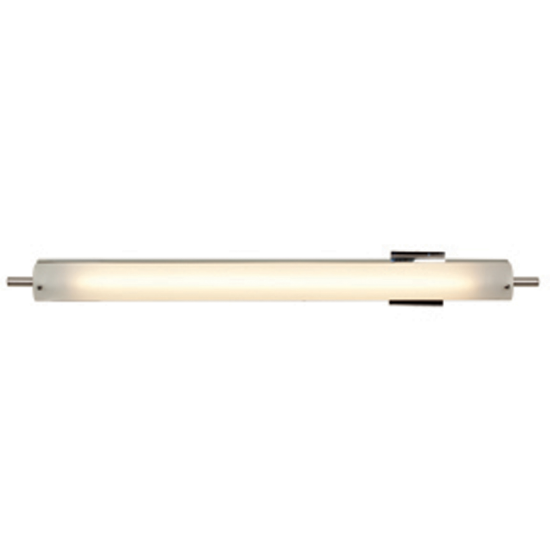 Foto para 40w Vail 27K Module Damp Location Brushed Steel Opal Dimmable SW LED Vanity (CAN 37.5"x3"x1.25"Ø4.4")