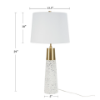 Foto para 29" White & Gold Speckled Ceramic Terrazzo Tall Table Lamp