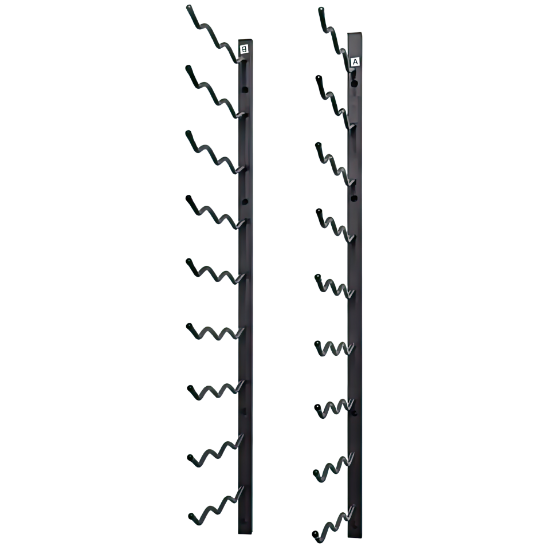 Foto para 27-Bottle Matte Black Metal Wall Mounted Wine Rack