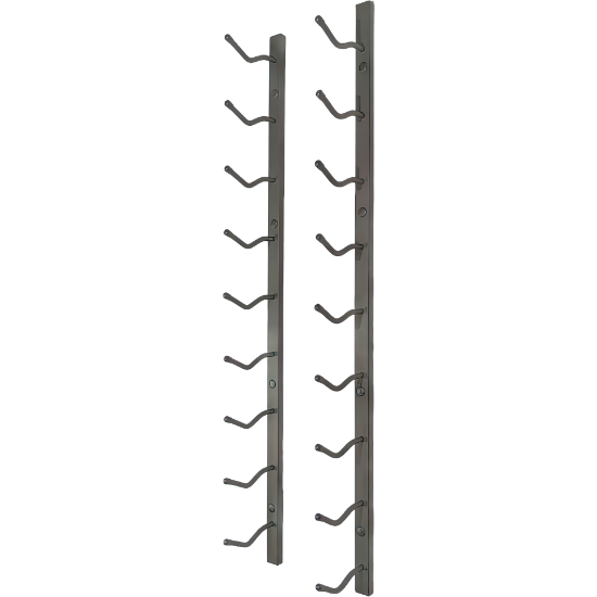 Foto para 9-Bottle Matte Black Metal Wall Mounted Wine Rack